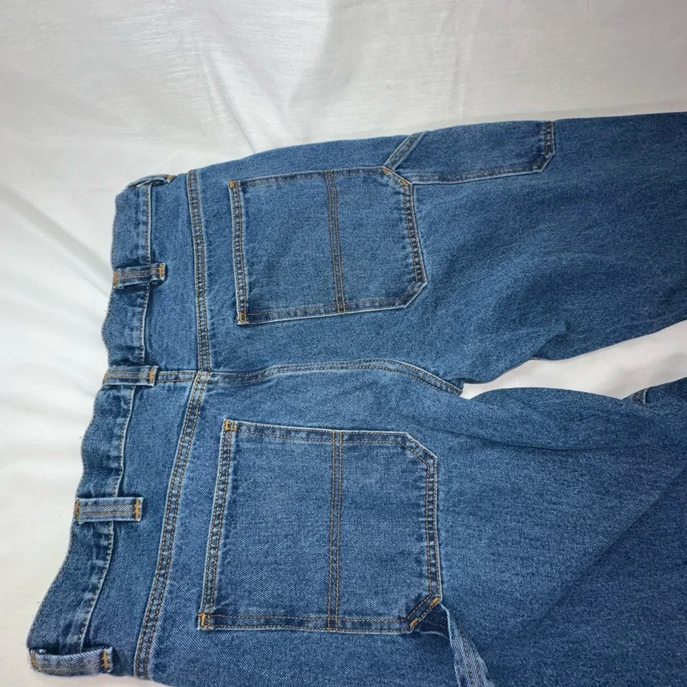 Blue Mountain Mens Carpenter Utility Jeans 36x34 Relaxed Fit Workwear Denim
